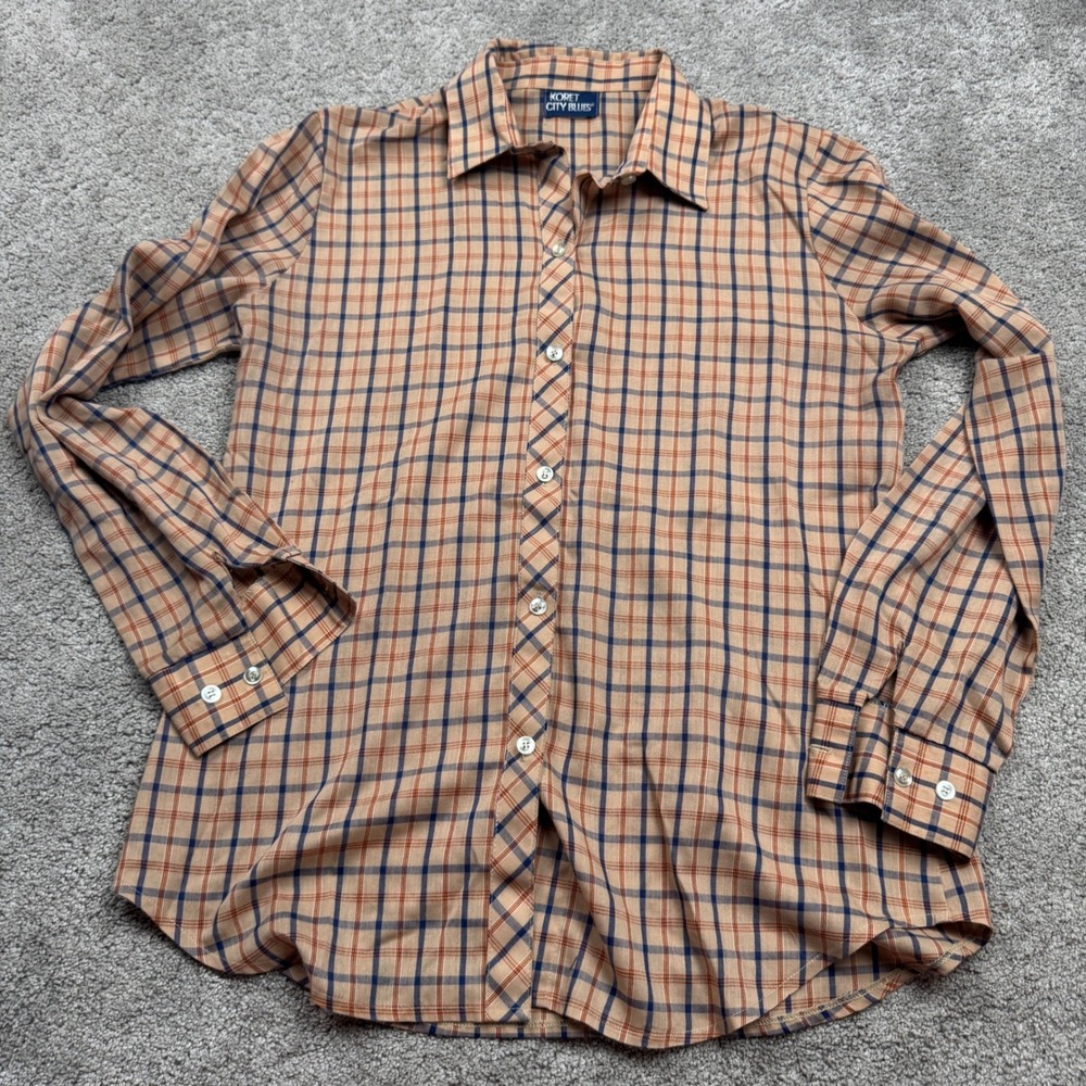 Vintage Koret City Blues Women's Large Button Up Plaid Shirt